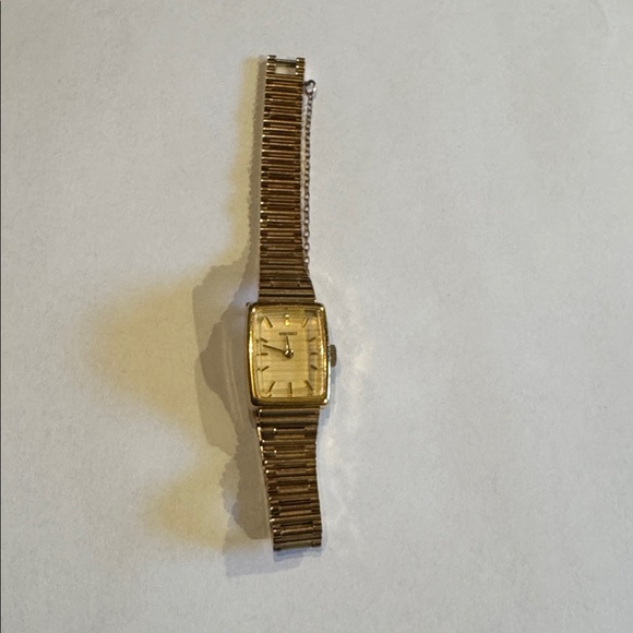 Vintage Seiko gold rectangle dial watch women’s 80s * - Picture 2 of 6